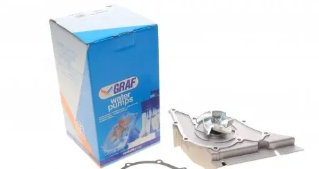 PA764 Помпа воды Audi A6/A8 3.7/4.2 quattro 98-10/VW Phaeton/Touareg 4.2 V8 02-16 (R/B) (5 лоп) GRAF подбор по vin на Brocar