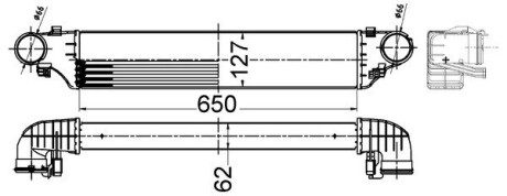 CI505000S INTERCOOLER DB C-CLASS W203 MAHLE / KNECHT підбір по vin на Brocar