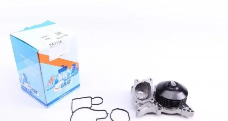 PA1118 Помпа воды BMW 3 (E90/E91/E92/E93) 325d/330d/xDrive 08-13 (B/B) (6 лоп.) (6 кан.) GRAF підбір по vin на Brocar