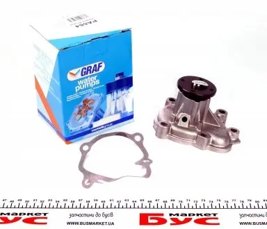 PA664 Помпа воды Opel Astra F/G 1.7TDS/DTI 92-00/Corsa B/Combo 1.7D 94-01 (R/B)(7 лоп)(d центр.шкива=26mm) GRAF підбір по vin на Brocar