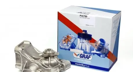 PA750 Помпа воды Renault Master/Opel Movano 2.5D 98-01 (R/B) (8 лоп) GRAF подбор по vin на Brocar