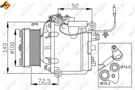 32165 Компрессор, кондиционер NRF підбір по vin на Brocar