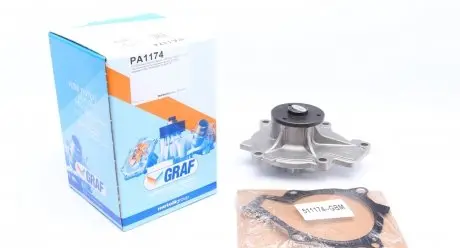 PA1174 Помпа води Hyundai ix35/Tucson/Santa Fe II/III/Kia Sportage/Sorento 2.0/2.2 CRDi 09- (R/B) (7 лоп) GRAF підбір по vin на Brocar