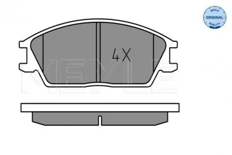 0252101214 Колодки гальмівні (передні) Hyundai Accent I/II 89-06/Getz 02-11 (Akebono) MEYLE підбір по vin на Brocar