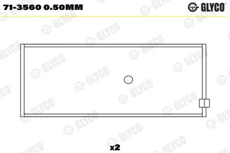 713560050MM Вкладиші шатунні на 1 шатун GLYCO підбір по vin на Brocar