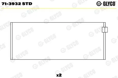 713932STD Вкладиші GLYCO підбір по vin на Brocar