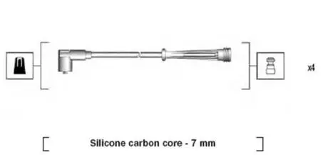 941145380735 Комплект високовольтних проводів CLIO II1,2/KANGOO 1,1/1,4 98 - [941145380735] MAGNETI MARELLI підбір по vin на Brocar