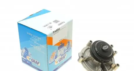 PA684 Помпа воды Citroen Jumper/Peugeot Boxer 2.5D/TD/TDI/4x4 96-02 (B/B) (8 лоп) (3 канавки) GRAF підбір по vin на Brocar