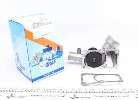 PA108 Помпа води Opel Corsa A 1.0/1.2i 82-93/Kadett D 1.0/1.2 79-84 (B/B) (8 лоп) GRAF підбір по vin на Brocar