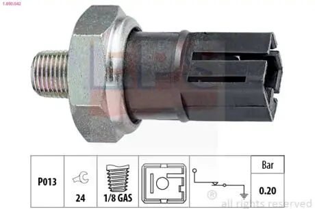 1800042 Датчик давления масла Nissan Suny/Almera 2.0D 00- EPS підбір по vin на Brocar