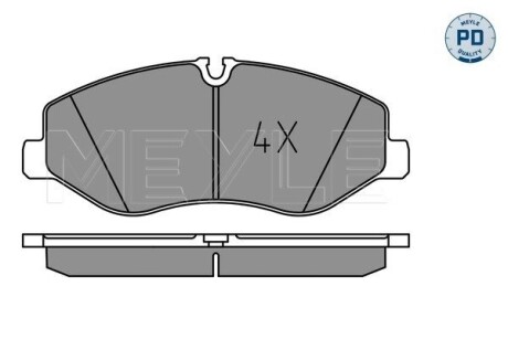 0252206221PD Колодки тормозные (передние) MB Vito (W447) 14- MEYLE підбір по vin на Brocar