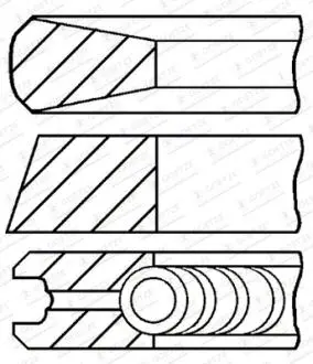 0812220800 Кольца поршневые Fiat Ducato/Opel Movano 2.8DTI 98- (95.00mm/+0.60) (2.5-2-2.5) GOETZE подбор по vin на Brocar