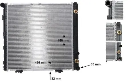 CR291000S Радіатор, система охолодження двигуна MAHLE / KNECHT підбір по vin на Brocar