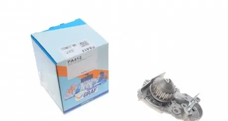 PA412 Помпа воды Renault 19 1.2/1.4 88-95/Clio/Rapid 1.2/1.4 90-98 (20z) (B/B) (8 лоп) GRAF підбір по vin на Brocar