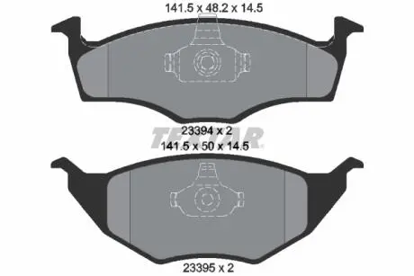 2339402 Гальмівні колодки, дискове гальмо (набір) TEXTAR підбір по vin на Brocar