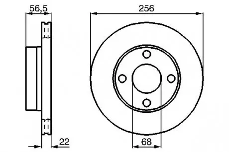 0986478550 Тормозной диск BOSCH підбір по vin на Brocar