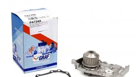 PA724A Помпа води Renault Kangoo/Laguna/Megane/Scenic 1.4/1.6 97-08/Logan 14- (20z)(B/B)(8лоп) GRAF підбір по vin на Brocar