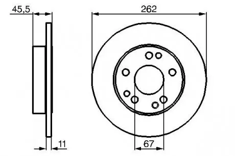 0986478114 Тормозной диск BOSCH підбір по vin на Brocar