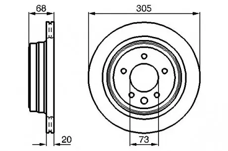 0986478660 Гальмівний диск BOSCH підбір по vin на Brocar