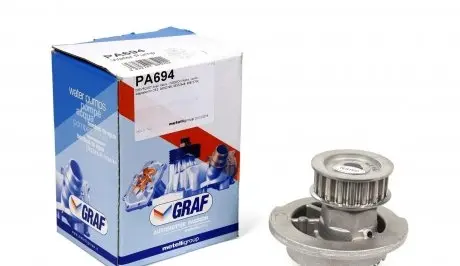 PA694 Помпа води Chevrolet Aveo 1.4/1.5 05-/Daewoo Lanos 1.3/1.5 97- (19z) (B/B) (7 лоп.) GRAF підбір по vin на Brocar
