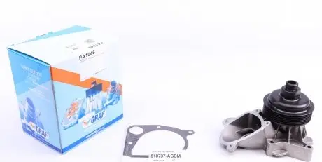 PA1046 Помпа воды BMW 3/5/7/X5 320d/330d/330xd/330Cd/520d/730d/730Ld/3.0d 01-08 (R/B) (6 лоп.) (6 кан.) GRAF подбор по vin на Brocar
