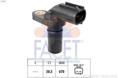 90522 Датчик частоти обертання FACET підбір по vin на Brocar