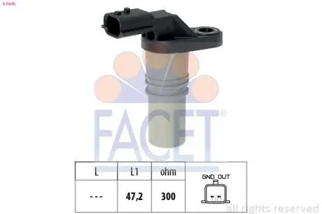 90646 Датчик частоти обертання FACET підбір по vin на Brocar