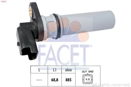 90537 Датчик частоти обертання FACET підбір по vin на Brocar