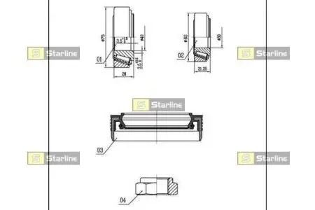 LO03430 Підшипник колісний STARLINE підбір по vin на Brocar