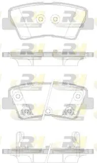 2136242 Колодки гальмівні (задні) Kia Ceed II/Rio III/Hyundai Accent/i20/i30/i40 10- (Akebono) ROADHOUSE підбір по vin на Brocar