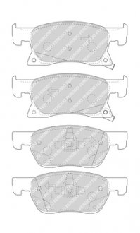 FDB4933 Гальмівні колодки дискові FERODO підбір по vin на Brocar