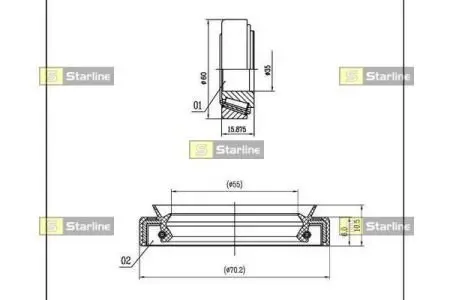LO01433 Подшипник ступицы колеса STARLINE підбір по vin на Brocar
