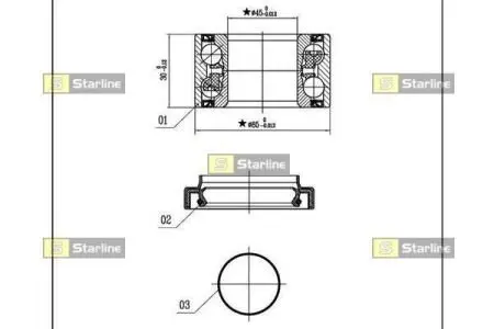 LO01466 Подшипник ступицы колеса STARLINE подбор по vin на Brocar