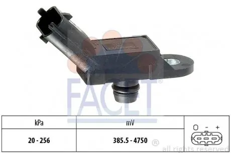 103055 Датчик давления наддува Doblo/Combo 1.3-1.9 JTD/CDTi FACET подбор по vin на Brocar