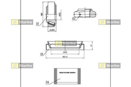 LO00897 Подшипник ступицы колеса STARLINE подбор по vin на Brocar