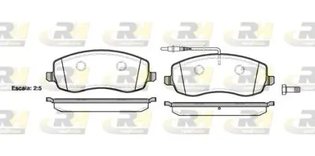 2139302 Колодки тормозные (передние) Citroen C8/Peugeot 807 2.0/2.2 HDi 06- ROADHOUSE підбір по vin на Brocar