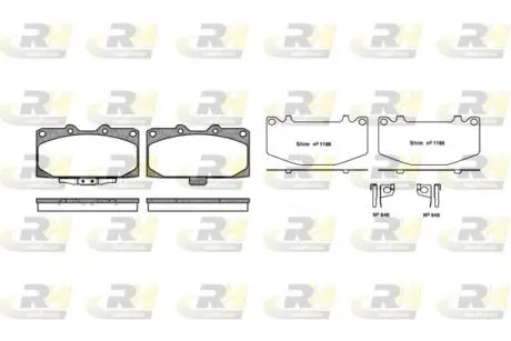 259912 Тормозные колодки, к-кт. ROADHOUSE підбір по vin на Brocar