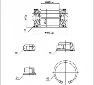 LO03455 Підшипник колісний STARLINE підбір по vin на Brocar
