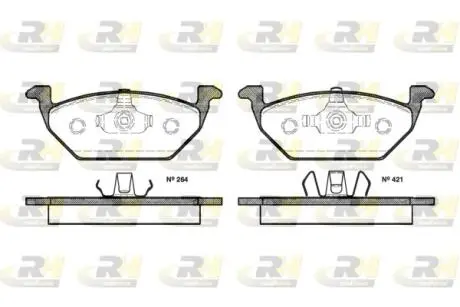 263320 Гальмівні колодки дискові ROADHOUSE підбір по vin на Brocar