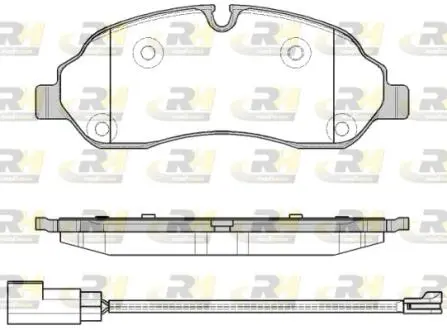 2160202 Колодки тормозные (передние) Ford Transit VI/Custom 12- (Bosch) (спарка) (с датчиками) ROADHOUSE підбір по vin на Brocar