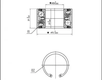 LO01459 Подшипник ступицы колеса STARLINE подбор по vin на Brocar