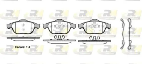 284320 Колодки гальмівні (передні) Renault Scenic 03- (Teves) ROADHOUSE підбір по vin на Brocar