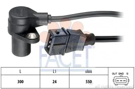 90272 Датчик частоти обертання FACET підбір по vin на Brocar