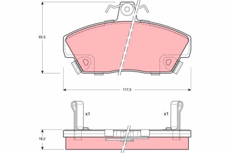 GDB497 Комплект тормозных колодок, дисковый тормоз TRW підбір по vin на Brocar