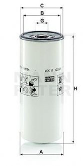 WDK1110224 Фільтр палива MANN підбір по vin на Brocar