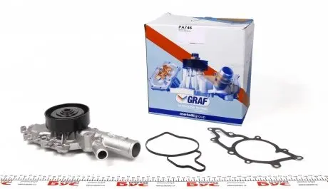PA746 Помпа воды MB E-class (W210/S210) 3.2CDI 99-03 (B/B) (8 лоп) GRAF підбір по vin на Brocar