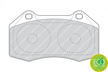FDB1667 Тормозные колодки, к-кт. FERODO підбір по vin на Brocar