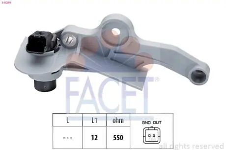 90299 Датчик частоты вращения FACET подбор по vin на Brocar