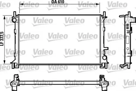 732732 РАДИАТОР FORD FOCUS 98- VALEO подбор по vin на Brocar