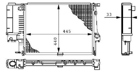 CR239000S Радіатор 438 mm BMW 3(E30,E36,),Z3 1,6-2,5 87-03 MAHLE / KNECHT підбір по vin на Brocar